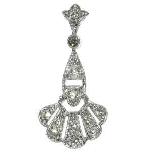 Platinum Art Deco diamond pendant